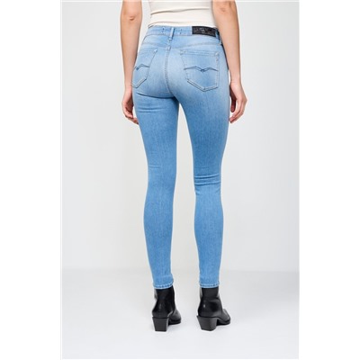 Vaquero skinny fit de tiro alto Luzien - Azul claro