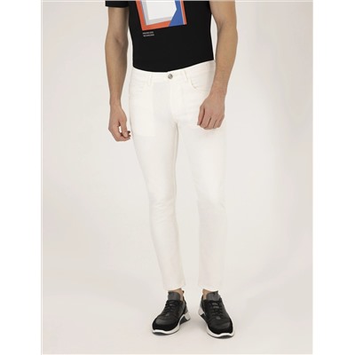 Ecru Slim Fit Jean Pants