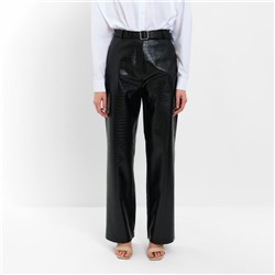 Брюки женские (экокожа) MINAKU: Eco leather цвет черный, р-р 48