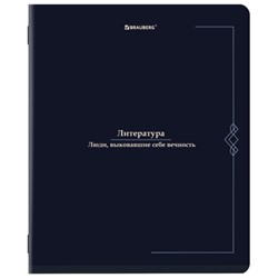 Тетрадь предметная VINTAGE 48 л., SoftTouch, ЛИТЕРАТУРА, линия, подсказ, BRAUBERG, 405156