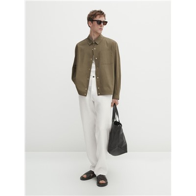 Sobrecamisa algodón bolsillo pecho