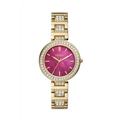 Reloj de cuarzo de acero - Dorado y violeta