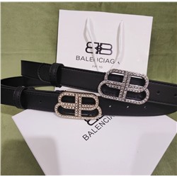 Красивый женский ремень из натуральной кожи со стразами  🌟 Balenciag*a