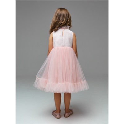 Платье нарядное детское MINAKU: PartyDress со стойкой цвет розовый, р-р 122