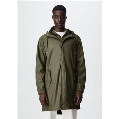 Parka impermeable capucha -  Hombre | MANGO OUTLET España