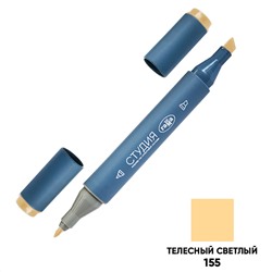 Маркер двусторонний для скетчинга Гамма "Студия", телесный светлый, корпус трехгранный, пулевид./клиновид. наконечники