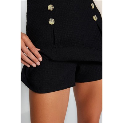 Black Button Tüvit Woven Short юбка Twoaw24sr00024