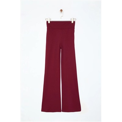 Bordeaux Wide Leg/испанская PACA High Taiste Interlok Гибкие вязаные штаны Twoaw25pl00006