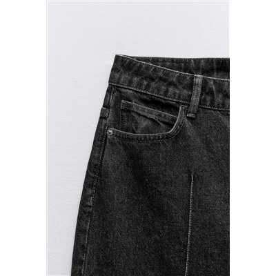 JEANS Z1975 WIDE LEG CROP TIRO ALTO NERVIO FRONTAL
