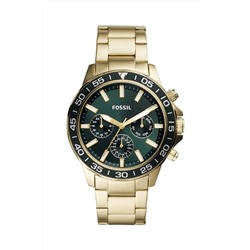 Reloj de cuarzo de acero - Dorado y verde oscuro