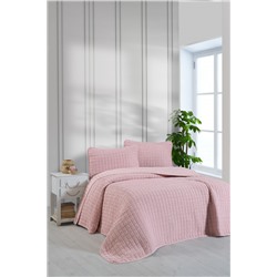 Комплект KARVEN MUSLIN KARE хлопок евро 3 пр. (240*260 / 50*70) Y837-kare-V3 somon/персиковый (Акция)