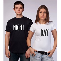 Футболки для двоих влюбленных "Night and Day"