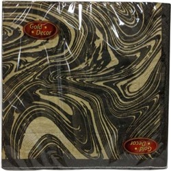Салфетки сервировочные Gold Decor Золотой орнамент, 3-слойные, 33х33 см, 20 шт