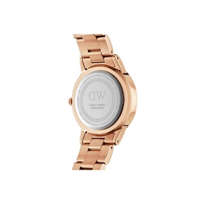 Reloj de cuarzo de acero Amber 32 mm - Rosa dorado y marrón