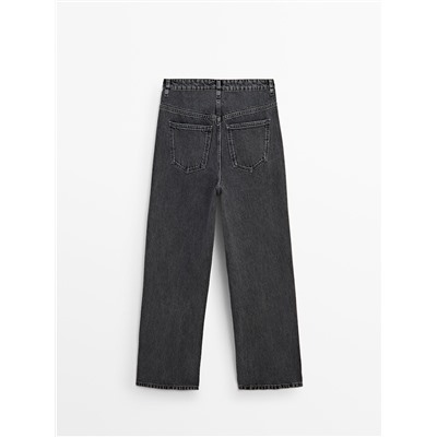 Jeans tiro alto wide leg