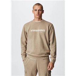 Sudadera algodón mensaje -  Hombre | MANGO OUTLET España