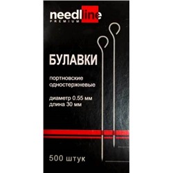 Булавки портновские №3 с ушком / дл.30мм/ уп.500 шт/ фас.1уп./ Россия
