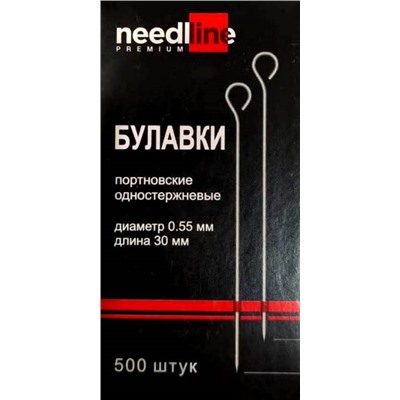 Булавки портновские №3 с ушком / дл.30мм/ уп.500 шт/ фас.1уп./ Россия