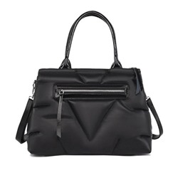 Женская кожаная сумка-подушка 92215 BLACK
