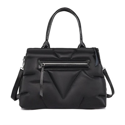 Женская кожаная сумка-подушка 92215 BLACK