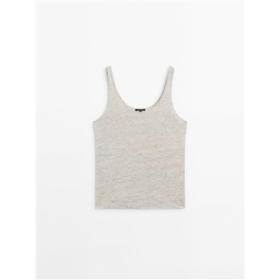 100% linen tank top
