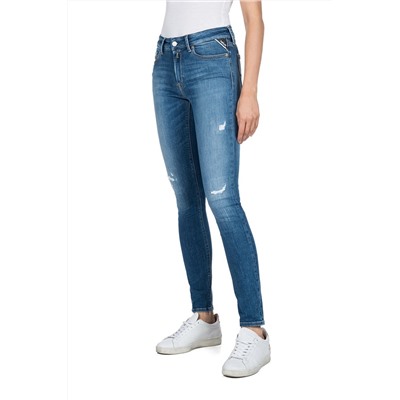Vaquero skinny fit de tiro alto Luzien - Azul