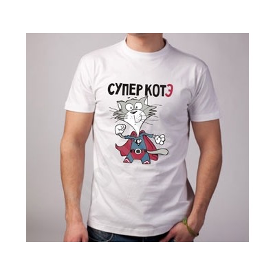 Футболка "Супер котэ" супермен