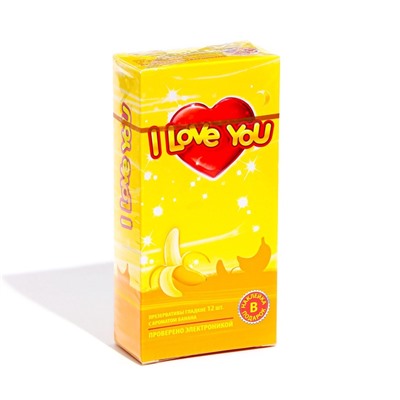 Презервативы I Love You с ароматом фруктов МИКС, 12 шт.