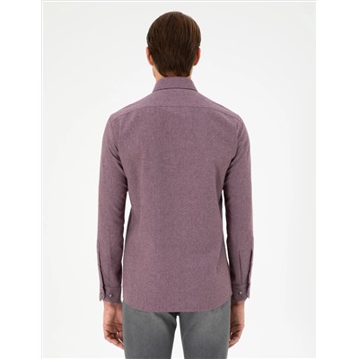 Purple Slim Fit рубашка с длинным рукавом