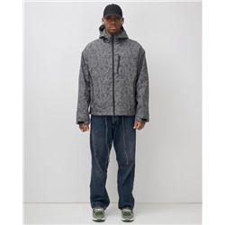 Куртка спортивная мужская весна осень серого цвета 25470Sr