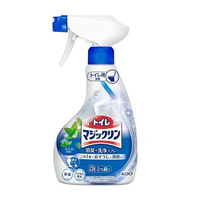 KAO Чистящее и дезодорирующее пенящееся средство "Magiсclean" для туалета с ароматом мяты (спрей, для предотвращения загрязнений) 350 мл / 12