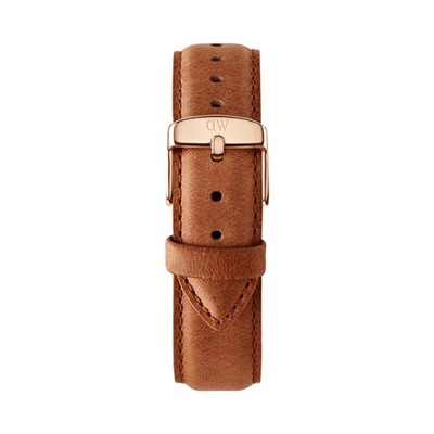 Reloj de cuarzo de piel y chapado en oro rosa Classic Duham