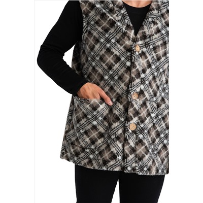ЖИЛЕТ MEN VEST WOOL  цвет Клетка серая