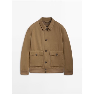 Chaqueta con algodón bolsillos