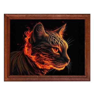 POSG-0302 Постер в рамке 23x17см Пламенный кот