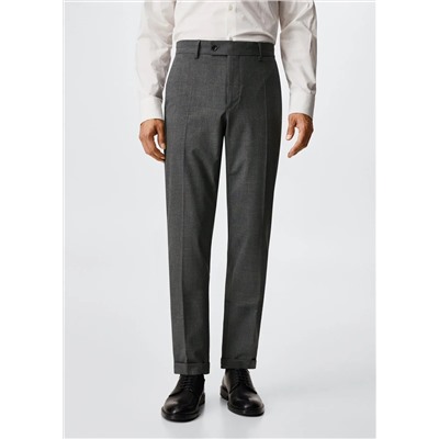 Pantalón traje slim fit cuadros -  Hombre | MANGO OUTLET España