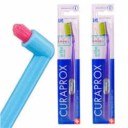 Набор из 3 щёток Curaprox: 5460 Ortho (2шт) + 1006 монопучковая (1 шт)
