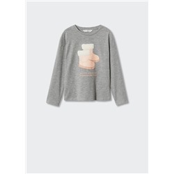Camiseta manga larga estampada -  Niña | MANGO OUTLET España