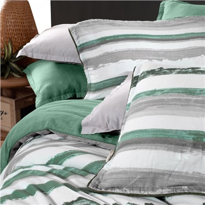 Постельное белье Sarev Mood Comfort муслин 1.5 спальн. N353 MUNDO v2/Yesil