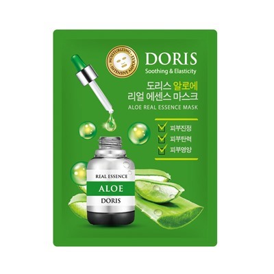 DORIS ALOE Real Essence Mask/ Тканевая маска для лица АЛОЭ , 1шт*25 мл