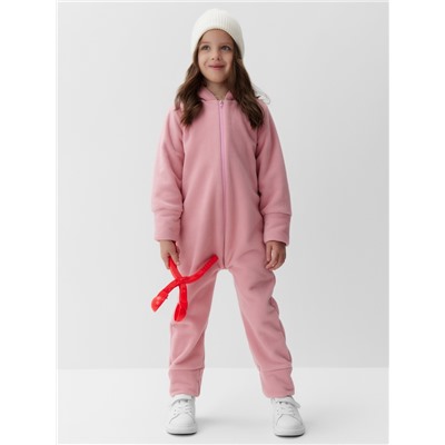 Комбинезон флисовый детский MINAKU: Fleece Soft, розовый, рост 104 см