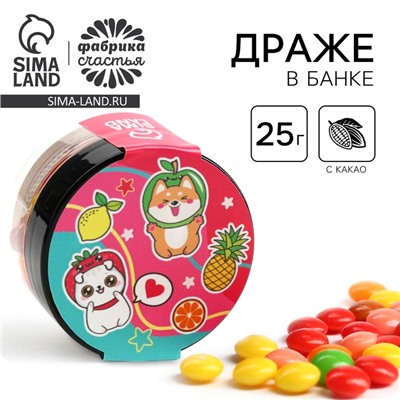 Драже в банке «Зверюшки», 25 г