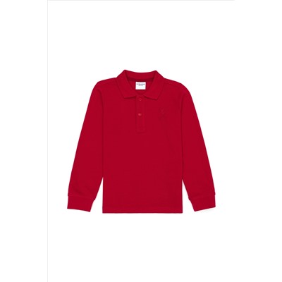 Boy Red Basic Polo Yaka Swhothirt Surprise Discount в корзине