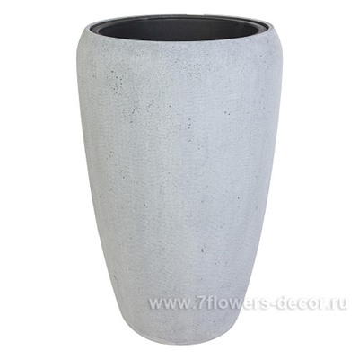 Кашпо полистоун "Pmc-gray Vase", D43хH68 см с тех.горшком