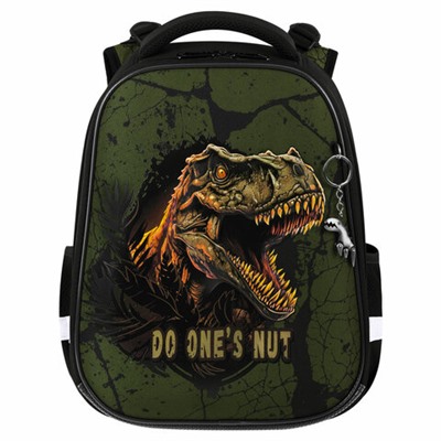 Ранец BRAUBERG PREMIUM, 2 отделения, с брелоком, "Dino attack", 3D-панель, 38х29х16 см, 272016