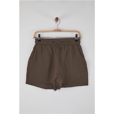 Cinnamon Muslin Beach Short TBESS25SR00008