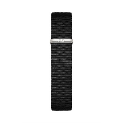 Reloj de cuarzo de poliéster Petite Cornwall - Negro y plateado