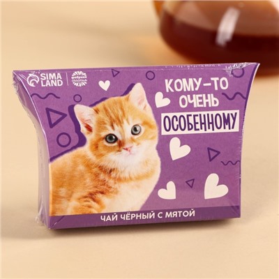 Чай подарочный чёрный «Особенному», вкус: мята, 20 г.