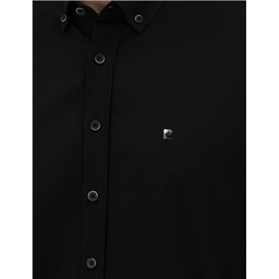 Black Slim Fit рубашка с длинным рукавом
