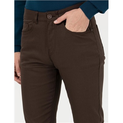 Brown Slim Fit Canvas Bloys